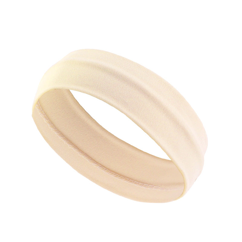 Bande de cheveux de yoga Plain Sport pour femmes Bande de cheveux élastique et absorbante de la sueur