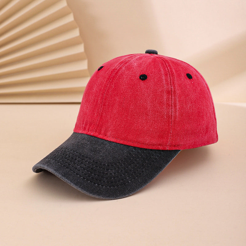 Casquette ronde réglable multicolore avec finition lavée