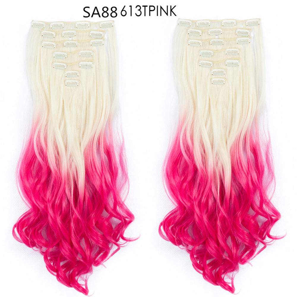 Long cheveux bouclés Rideau de soie haute température