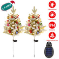 Arbre de Noël artificiel solaire - 50 LED chaudes et 2 modes d'éclairage