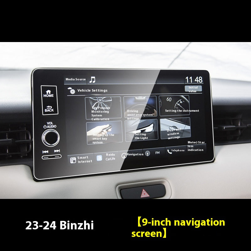 Affichage des instruments de navigation des films trempés