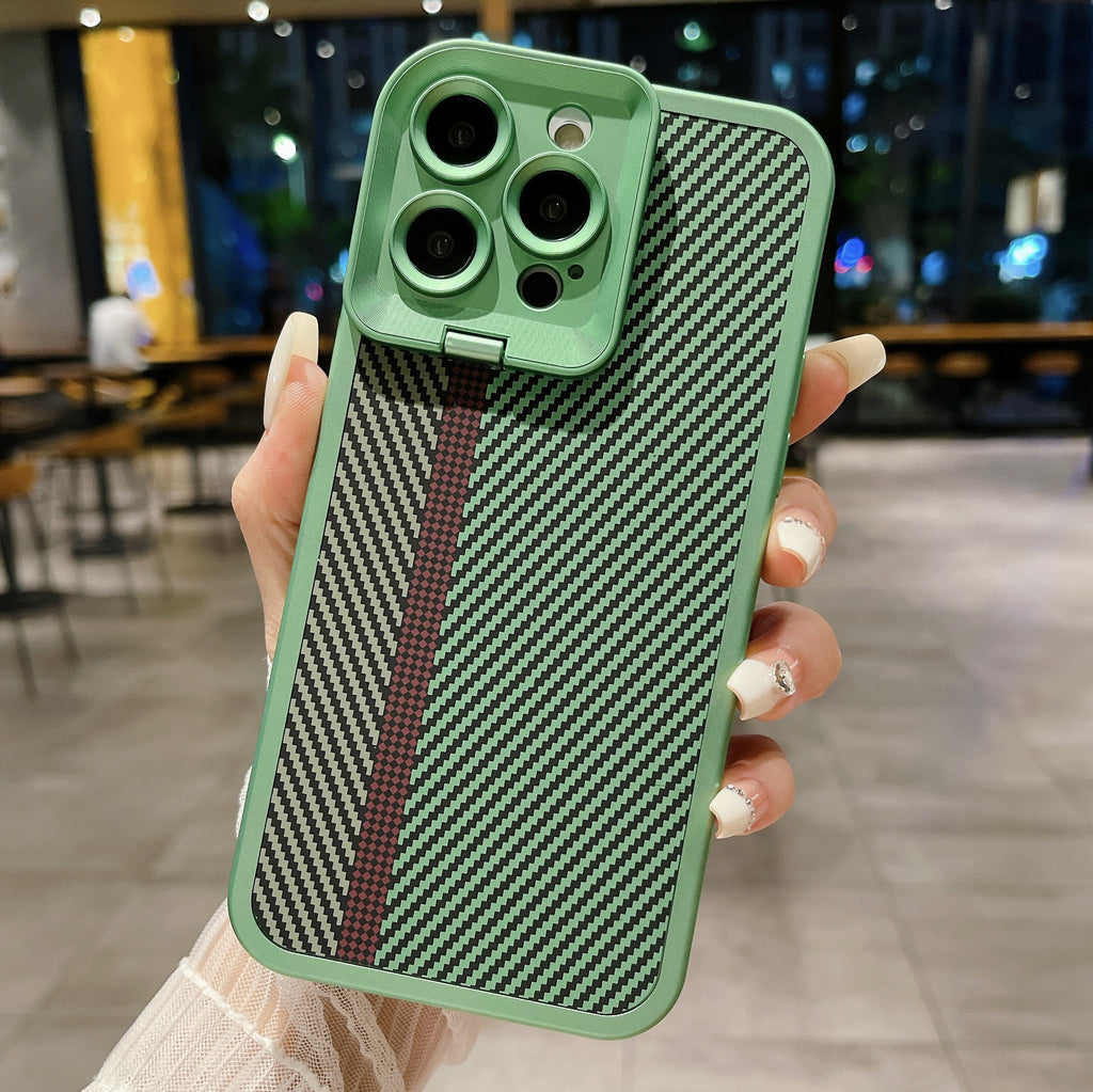Boîtier de téléphone magnétique en fibre de carbone