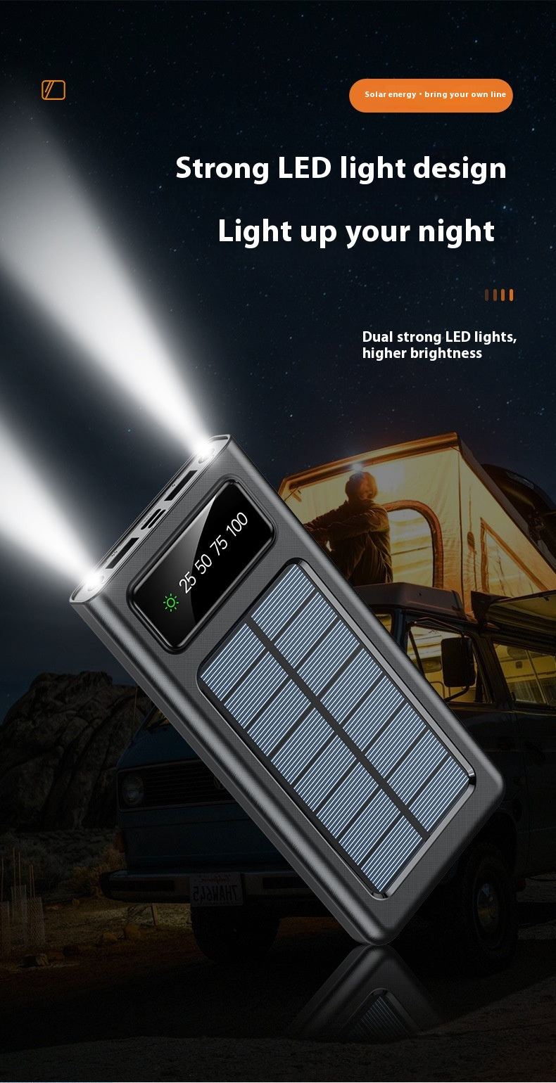Avec câble à quatre fils Solar Energy Portable Batterie pour téléphones mobiles