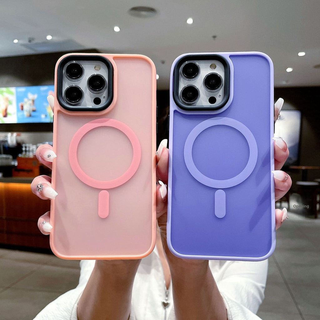 Applicable Skin Feeling Frosted Magnetic Suction Phone Case Drop-resistant All-inclusive