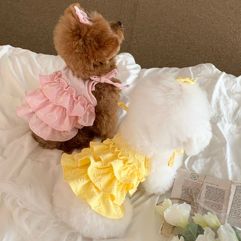 Robe de chien en forme de cœur printemps-été