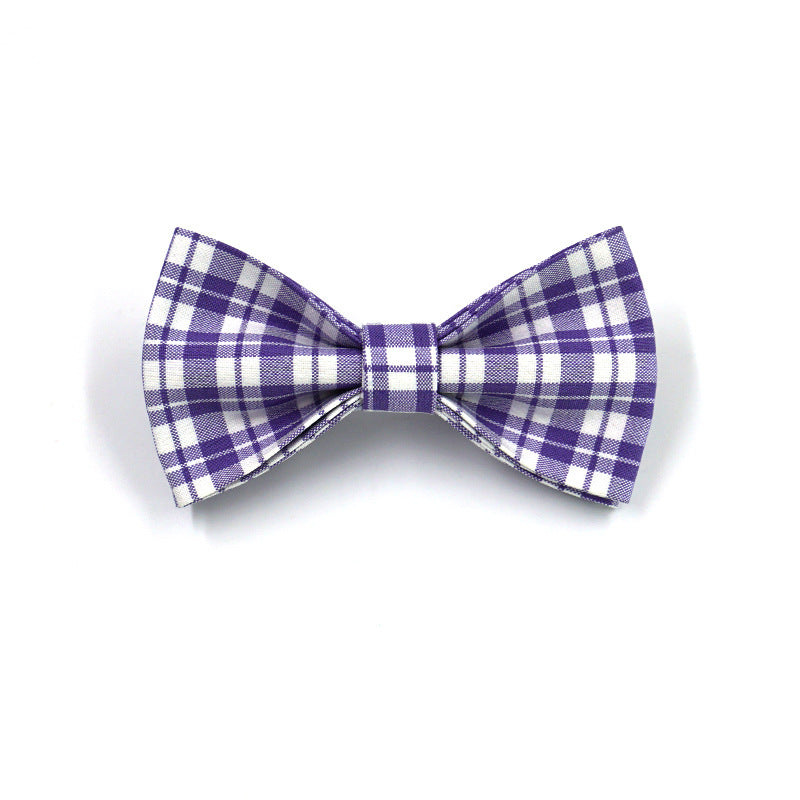 Creative Versatile Dog Fashion Plaid Bow Tie