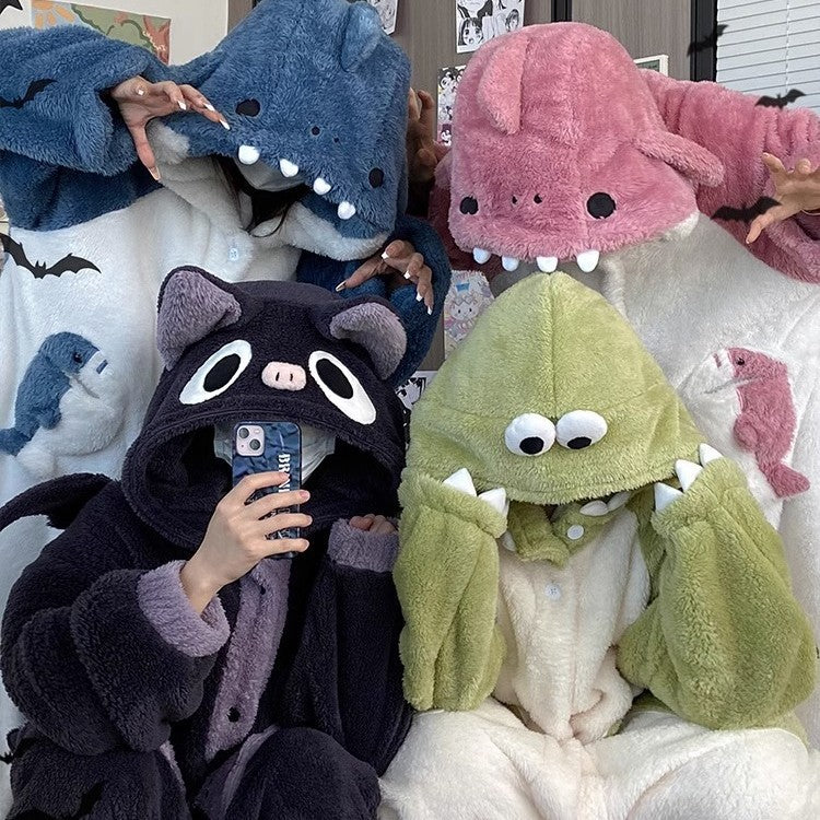 Ensemble de toilettages à capuche en flanelle épais d'hiver