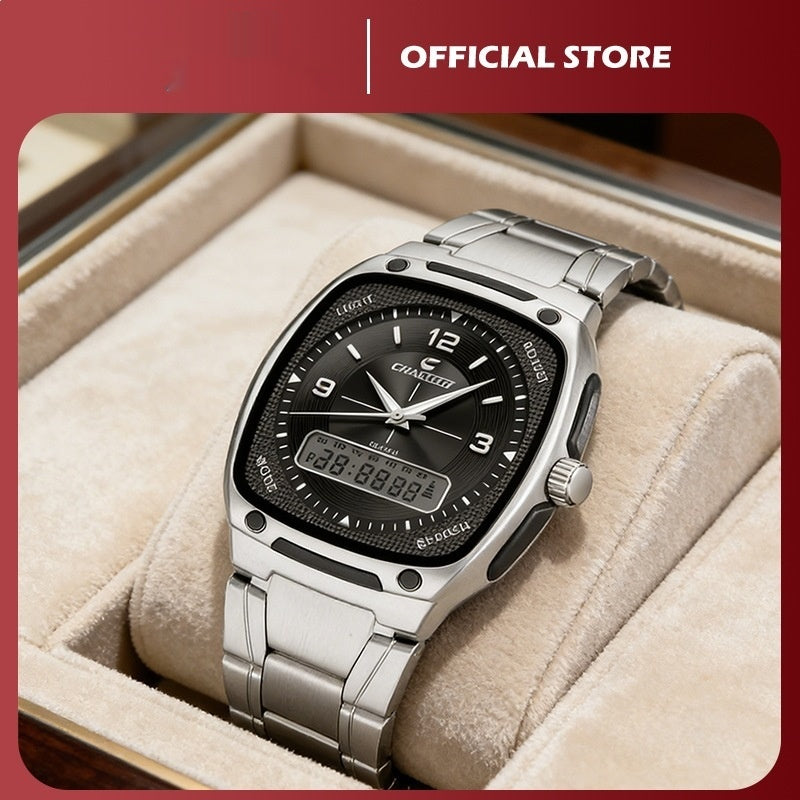 Montre Quartz en alliage homme avec un bracelet en acier