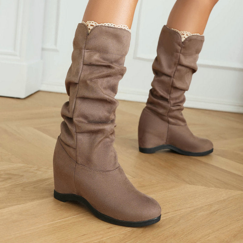 Bottes en tissu Suede pour femmes