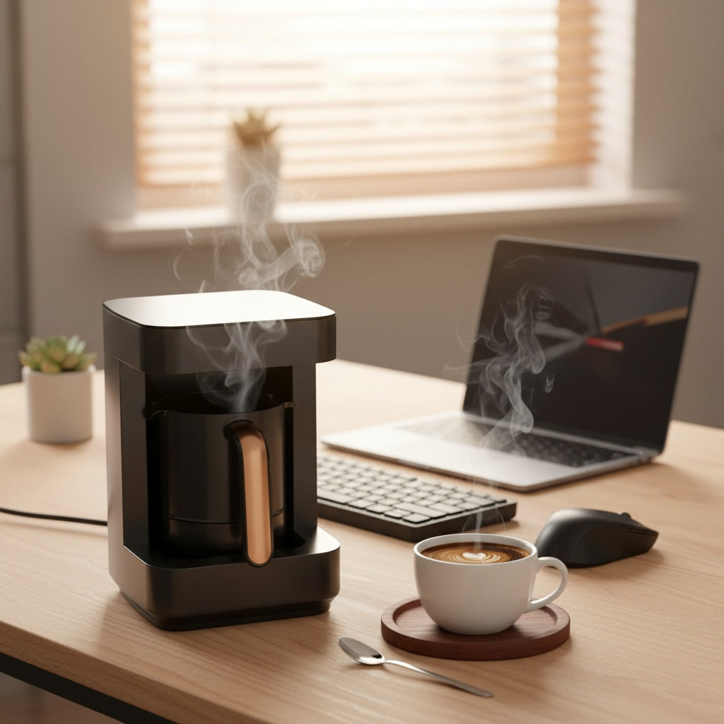 Stirring Pot à thé de lait avec affichage numérique Chauffage cafetière