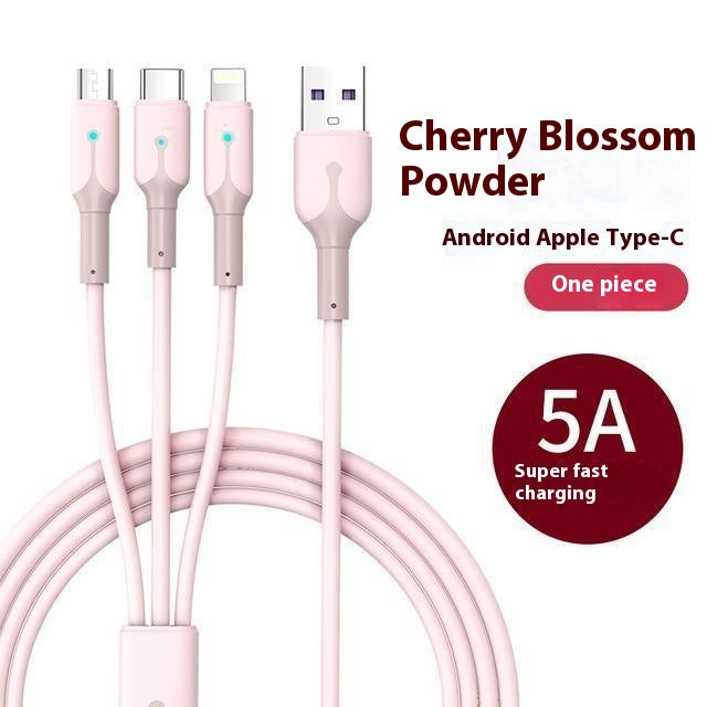 5A Super câble de recharge de câble de données trois en un
