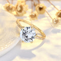 Anneau de diamant géométrique à six brins mode