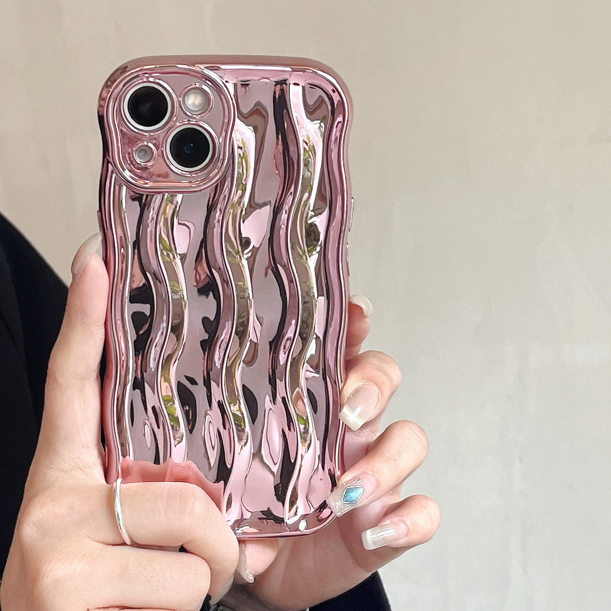 Électroplaquage de l'eau Ripple approprié Case de téléphone couleur solide