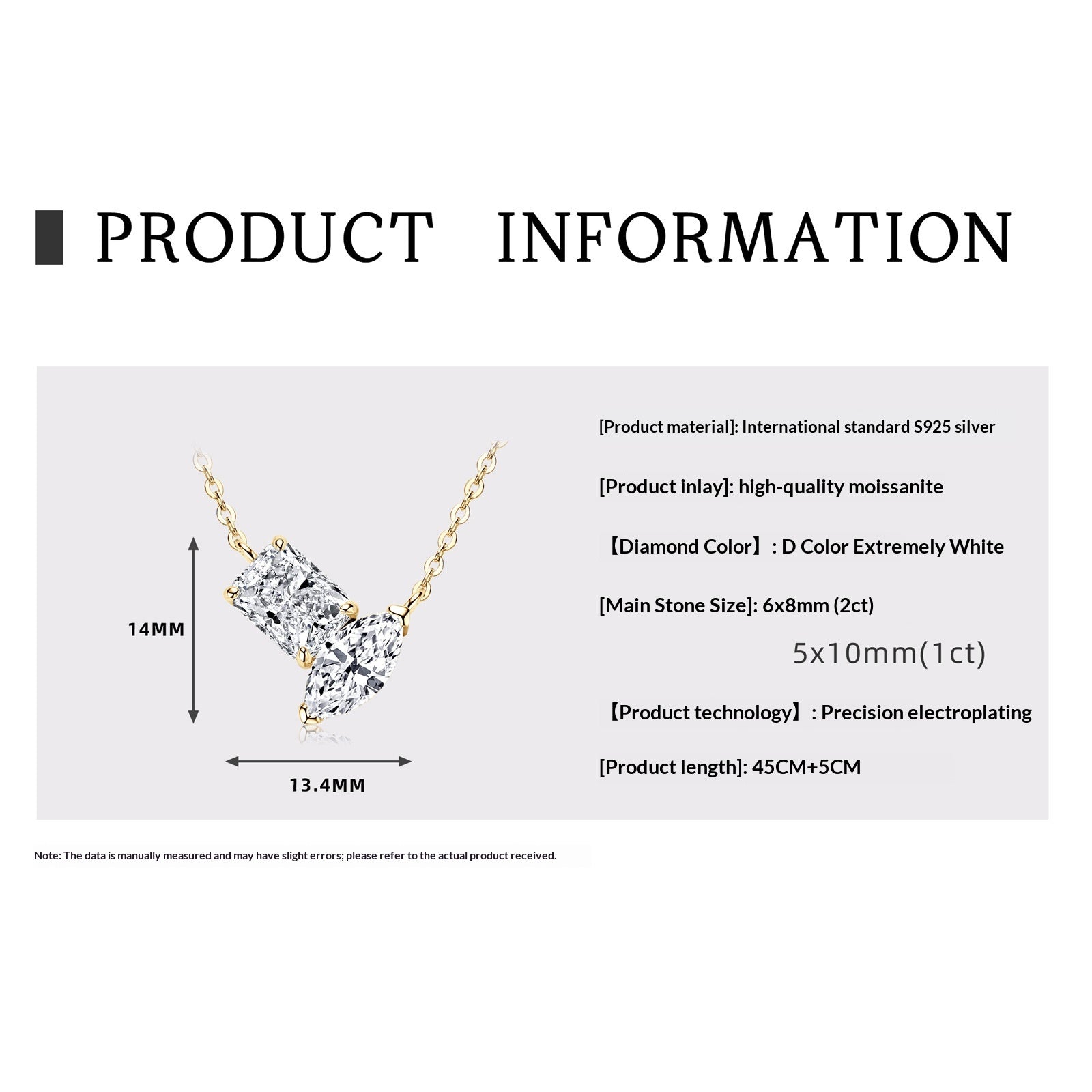 Pendentif irrégulier Moissanite Niche Light Luxury High-end Feel S925 Argent Sterling