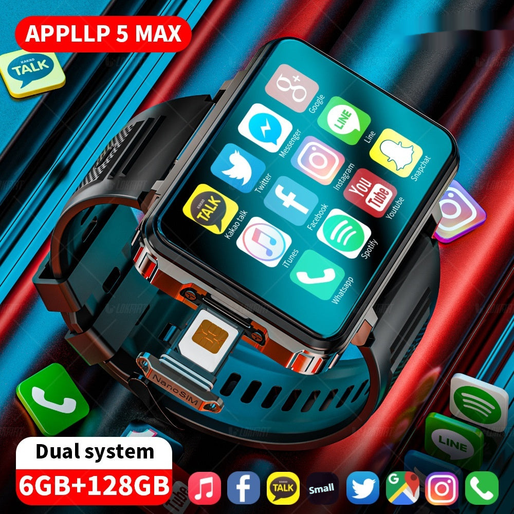 Grand écran Smart Watch 4G Android système caméra double