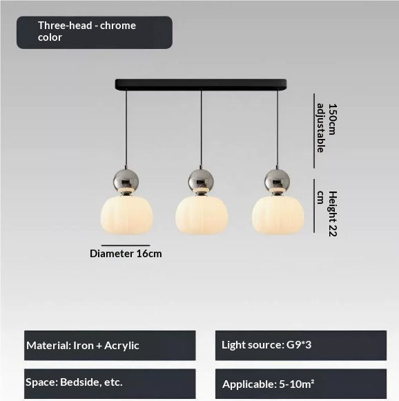 Lampes à citrouille créatives Chandelier de chambre