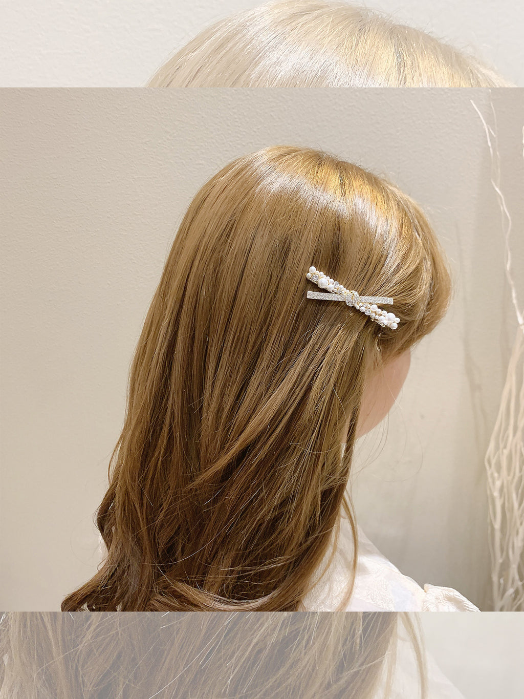 Filles Heart Pearl Diamond Side Clip Hair Accessoires Femme Hairpin