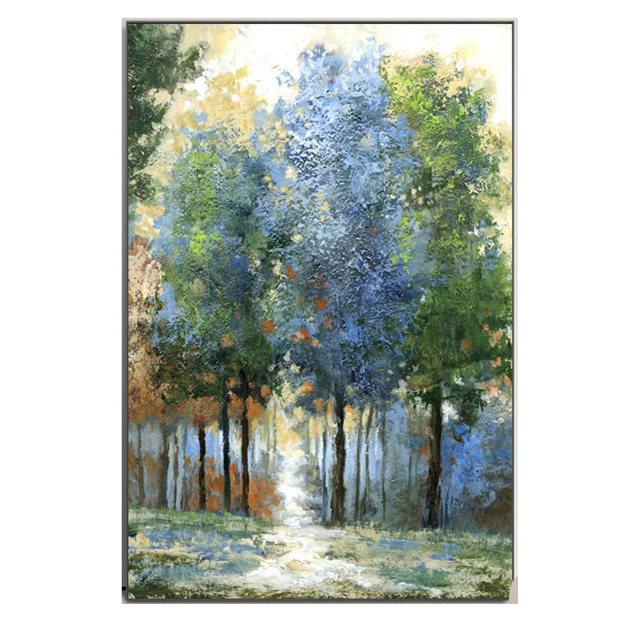 Huile florale sur toile peinte à la main