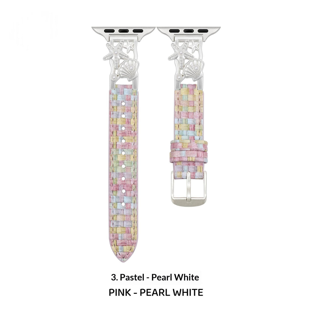 Bracelet de montre en cuir pointillé Cape Shell