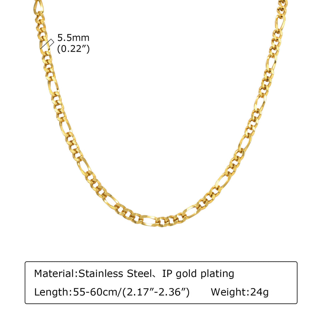 Collier en acier inoxydable pour hommes