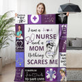 Infirmière Maman Lancer Couverture Rien ne me fait peur Couverture Flanelle Pour les femmes Funny Fleece Couverture