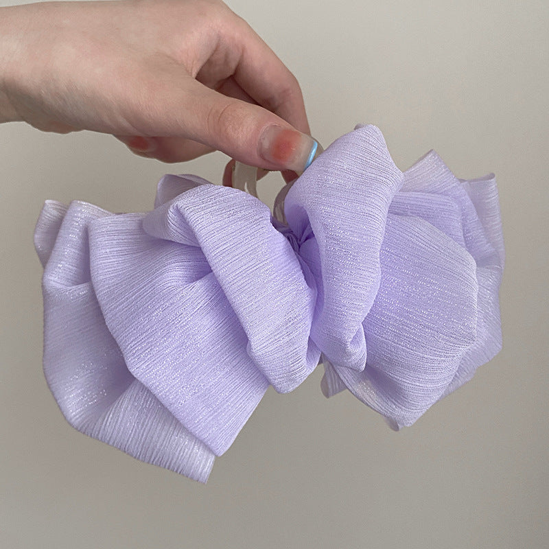 Super Fée Nuage Polka Dot Grip Bow Mesh Barrettes