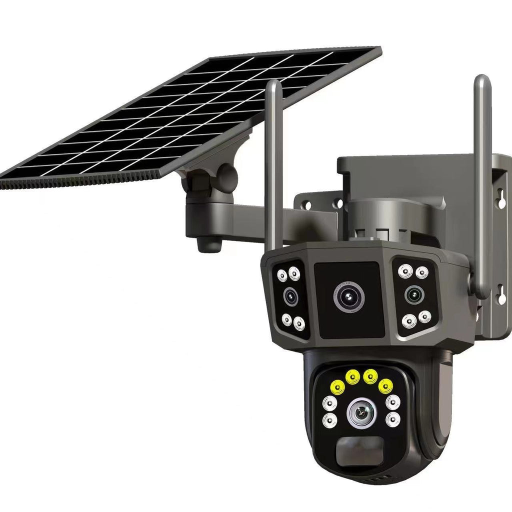 Caméra de surveillance panoramique de l'écran solaire extérieur