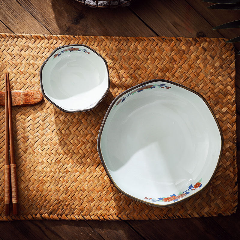 Céramique Bol de table octagonale japonaise pour usage domestique