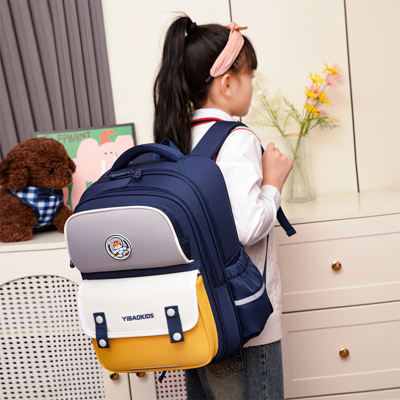 L'école primaire Le fardeau des étudiants Relief Spine Protection Schoolbag Multi-compartment Scratch-
