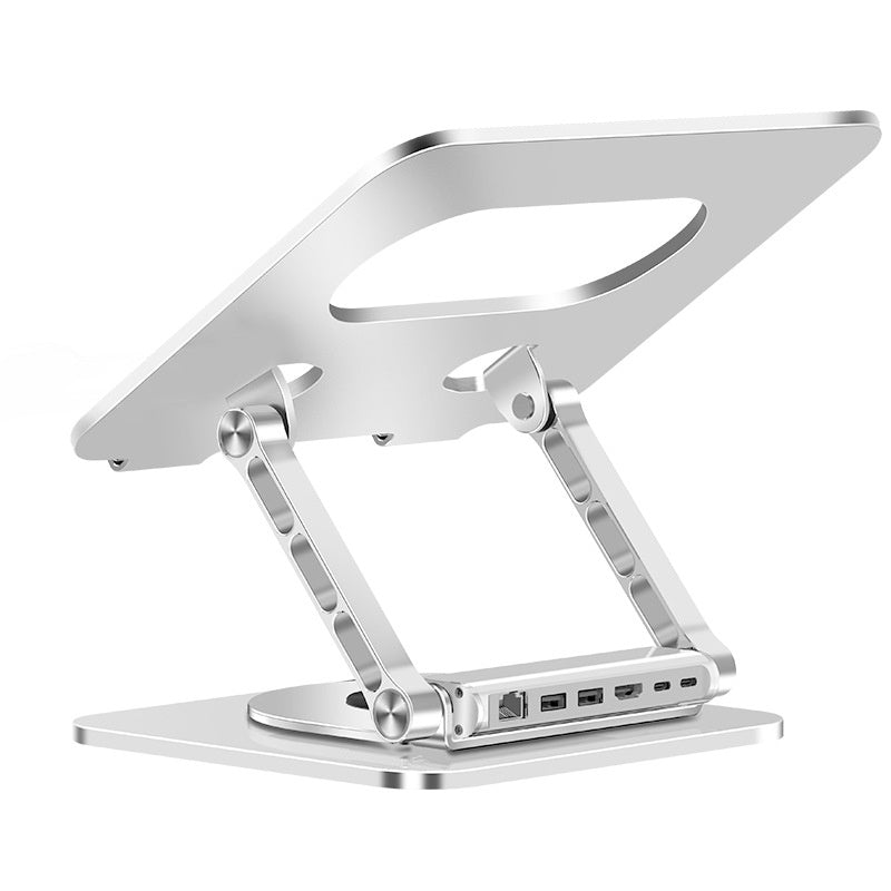 Support pour ordinateur portable en alliage d'aluminium rotatif à 360 degrés