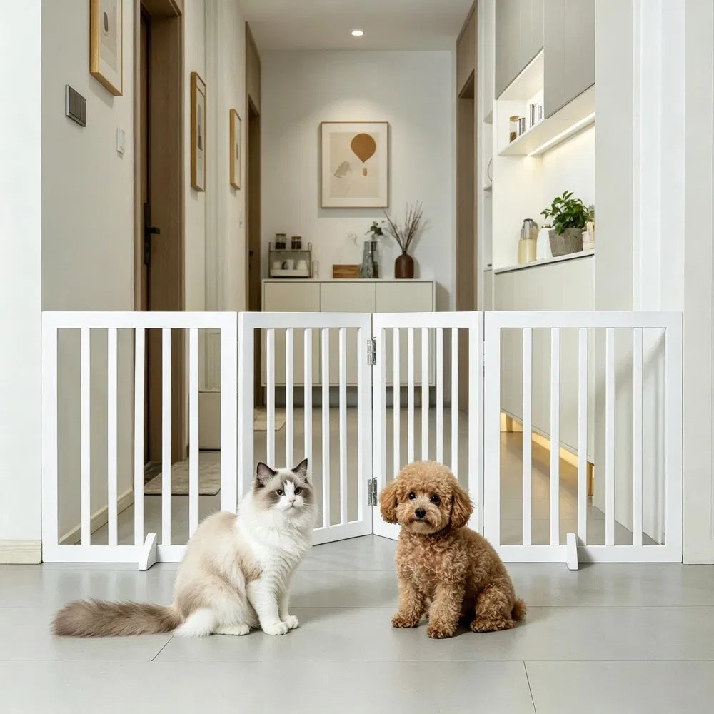 Barrière moderne pour animaux de compagnie avec 80.3 pouces pour intérieur