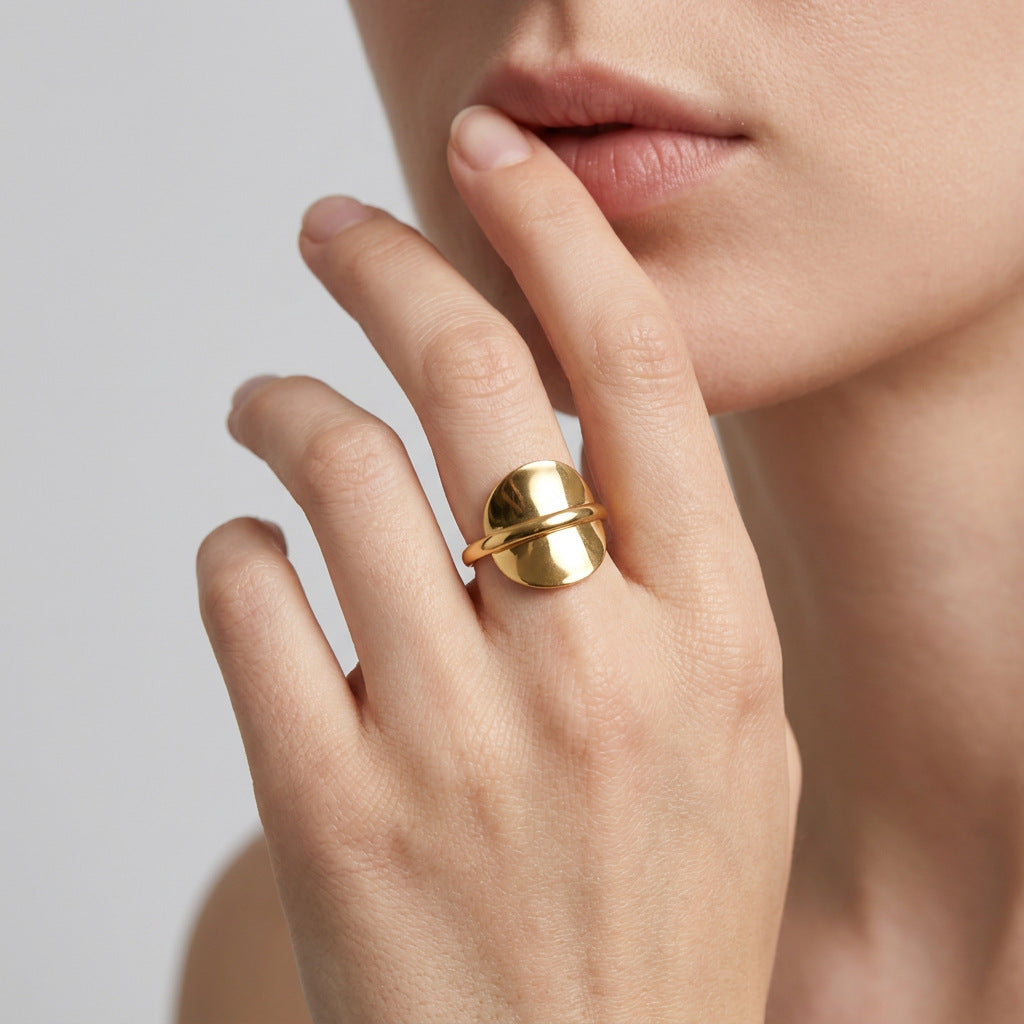 Anneau en acier inoxydable pour femmes