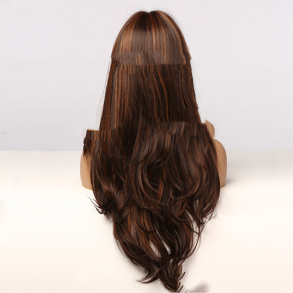 Vent rouge net avec huit coups de caractère brun foncé