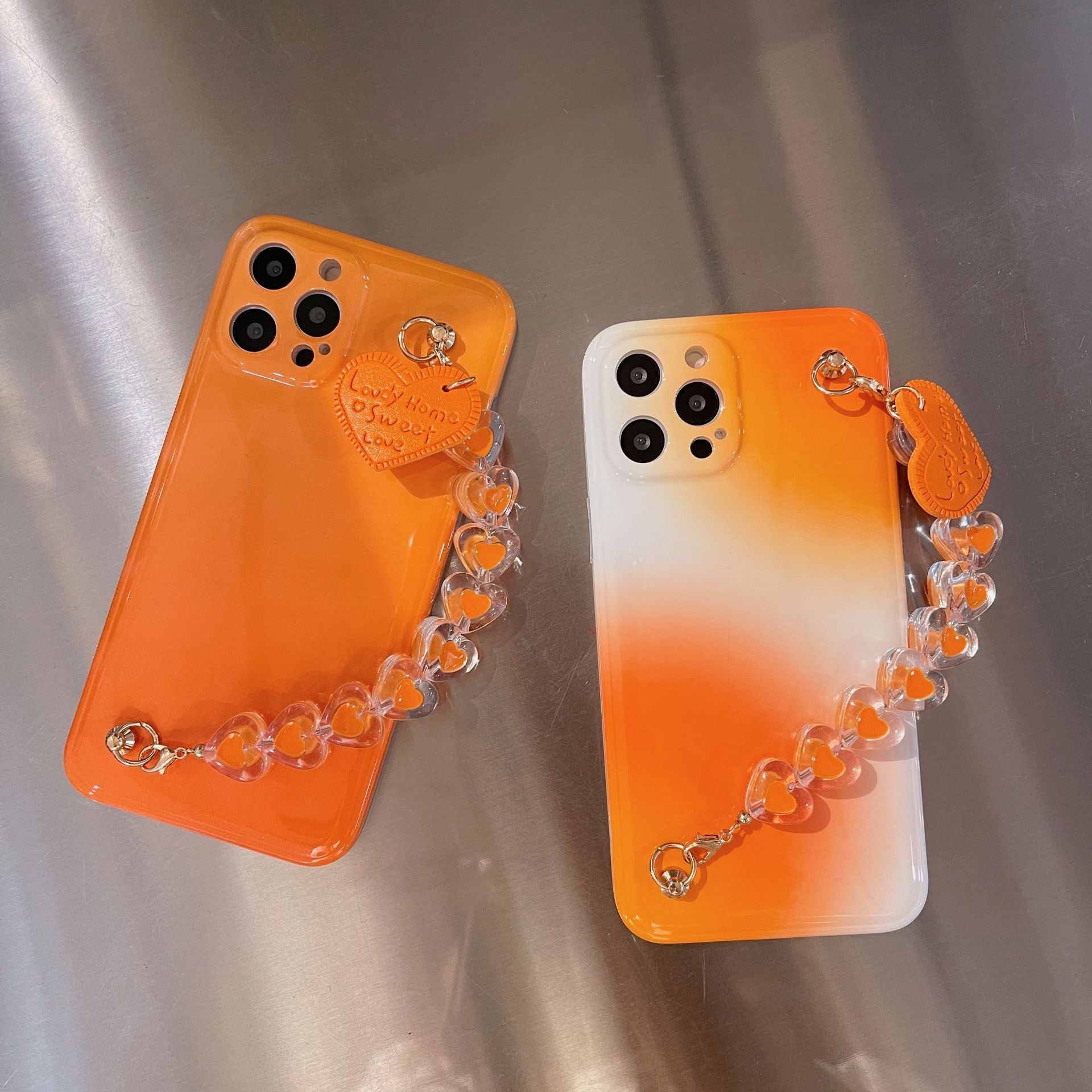Fille Love Wrist chaîne de téléphone Case