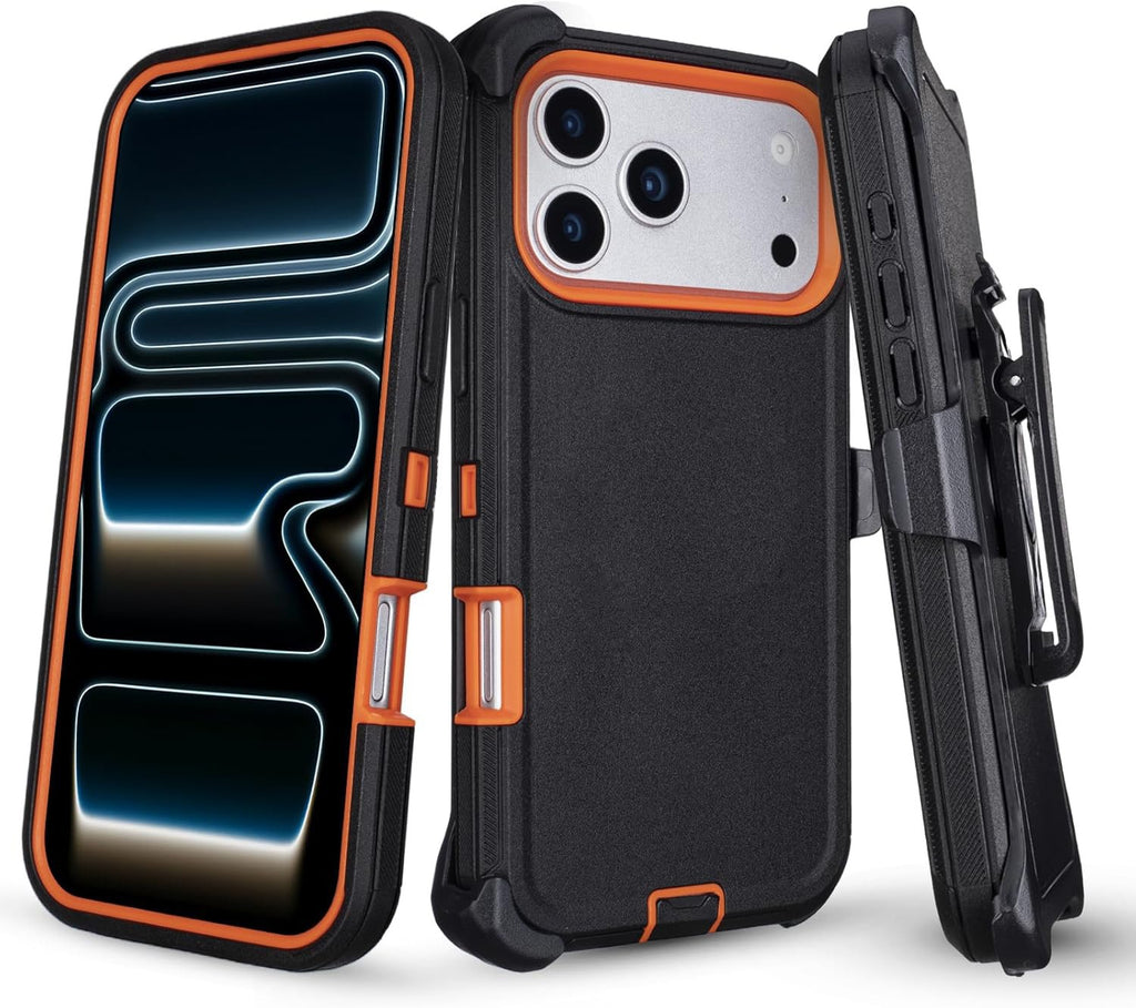 Trois cas de téléphone de preuve avec un support de clip de preuve de chute