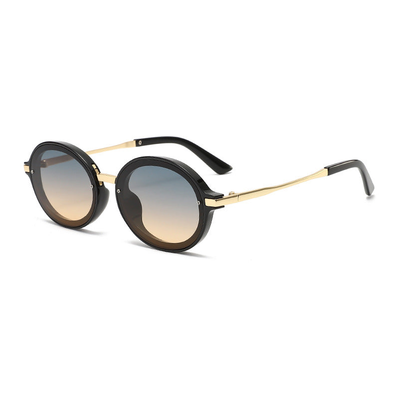 3626 Cadre ovale Lunettes de soleil rondes en métal Pc Commerce électronique Commerce extérieur Amazon Uv400 Mode