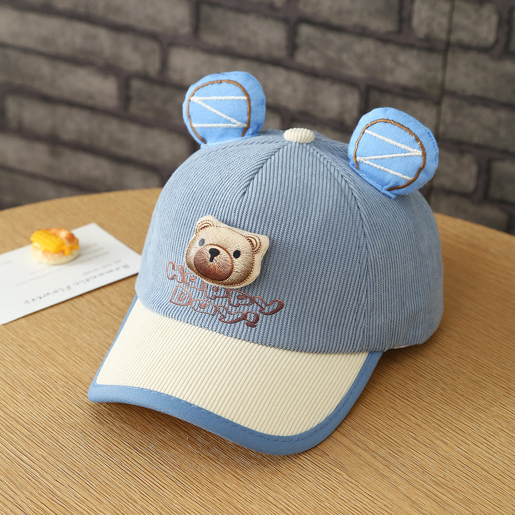 Casquette de baseball en forme d'ours brodé en trois dimensions pour usage quotidien