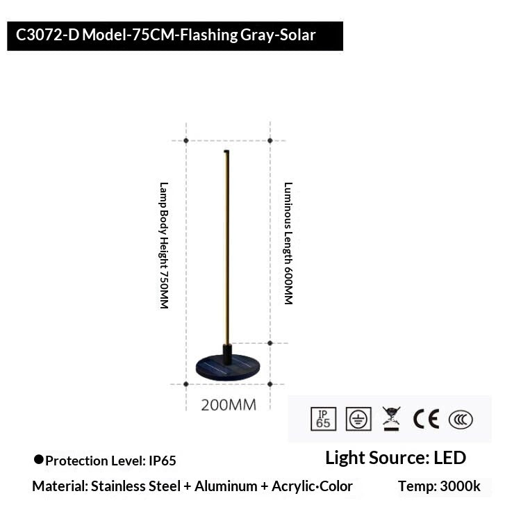 Lampe de décoration de pelouse imperméable à l'énergie solaire