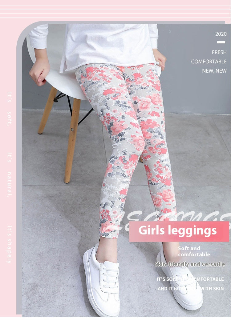 Leggings Modal Cropped Pantalons Outer Wear Girls' Stretch Tights Classique