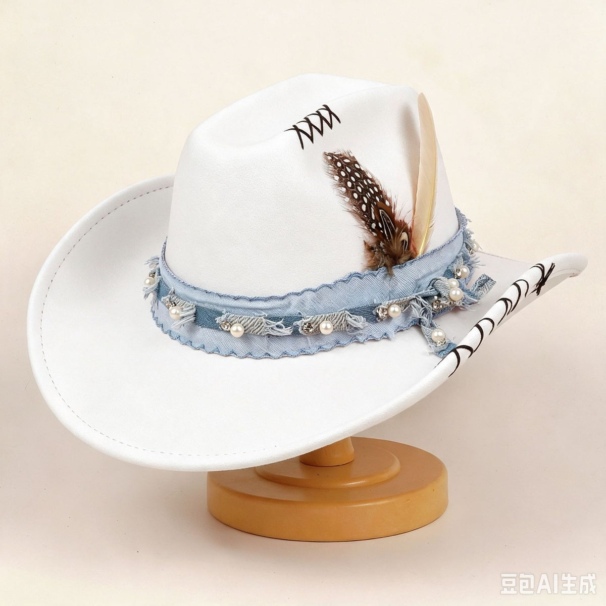 Chapeau de jazz vintage Western Cowboy