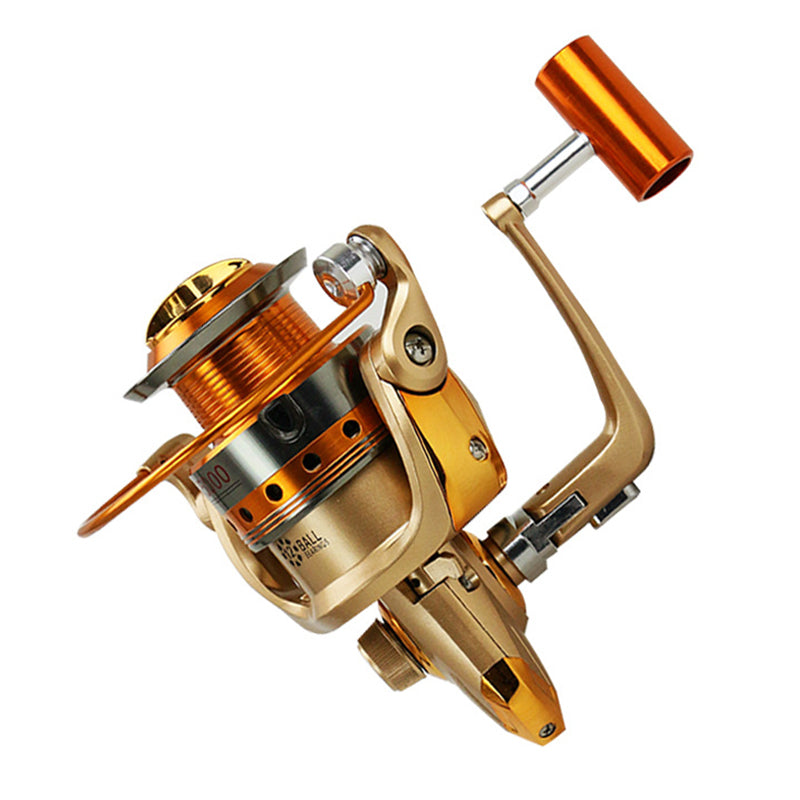 Tête en métal Rocker Pêche Bobine de pêche Roue Spinning Sea Rod Roue