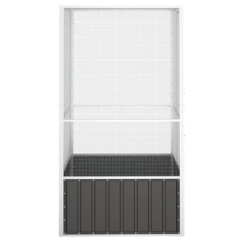 Cage d'oiseau anthracite 111x107x211,5 cm Cage d'oiseaux galvanisé