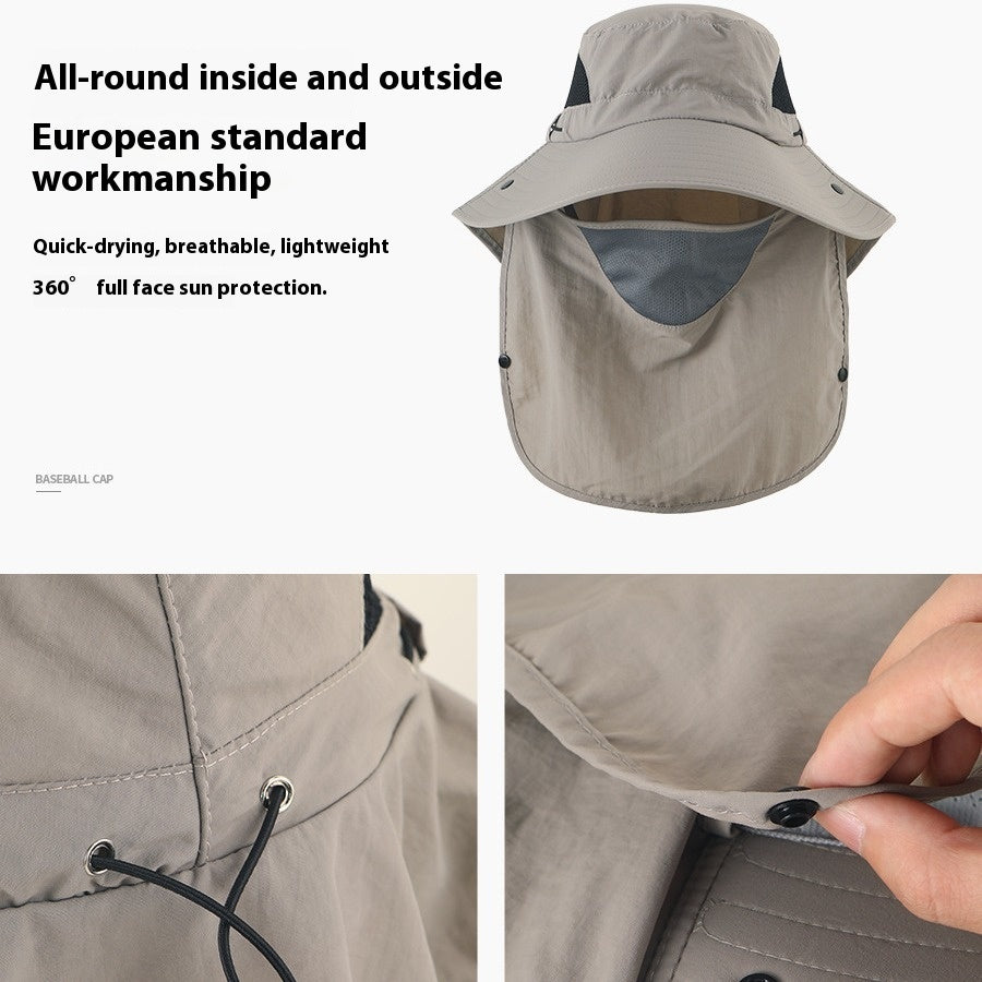 Cap de pêche extérieure Protection Chapeau Bucket Protection UV Chapeau Sun