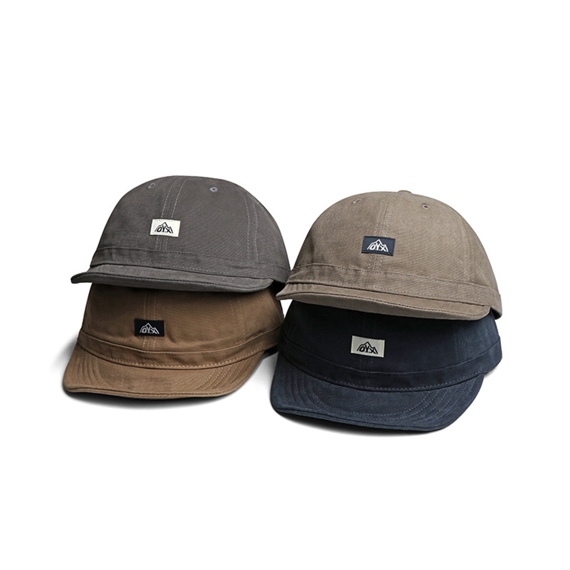 Couleur Solide Homme Rond-top cousu Lettre d'étiquette Brim Casual Style Cap de baseball Suitabl
