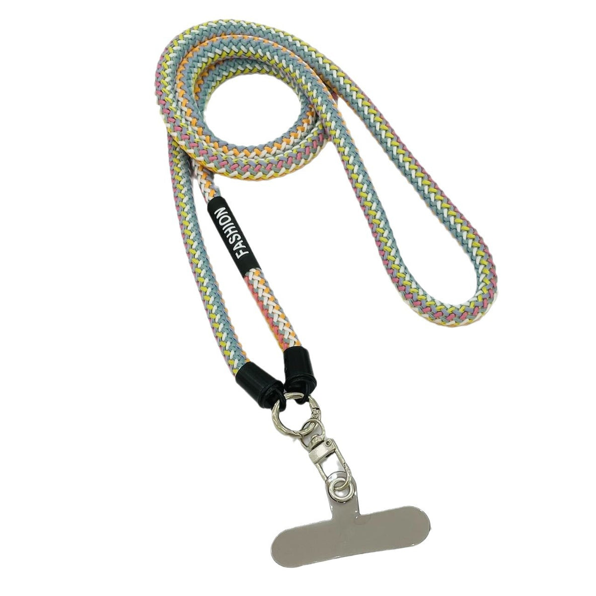 Removable fluorescent braided decorative phone lanyard