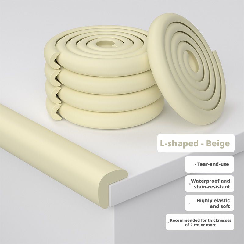 Colle d'angle anticollision beige forme libre-L