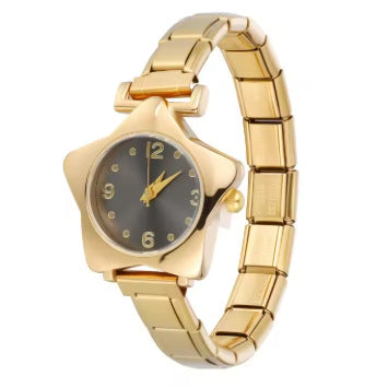 Bracelet de montre en acier inoxydable cinq étoiles coloré