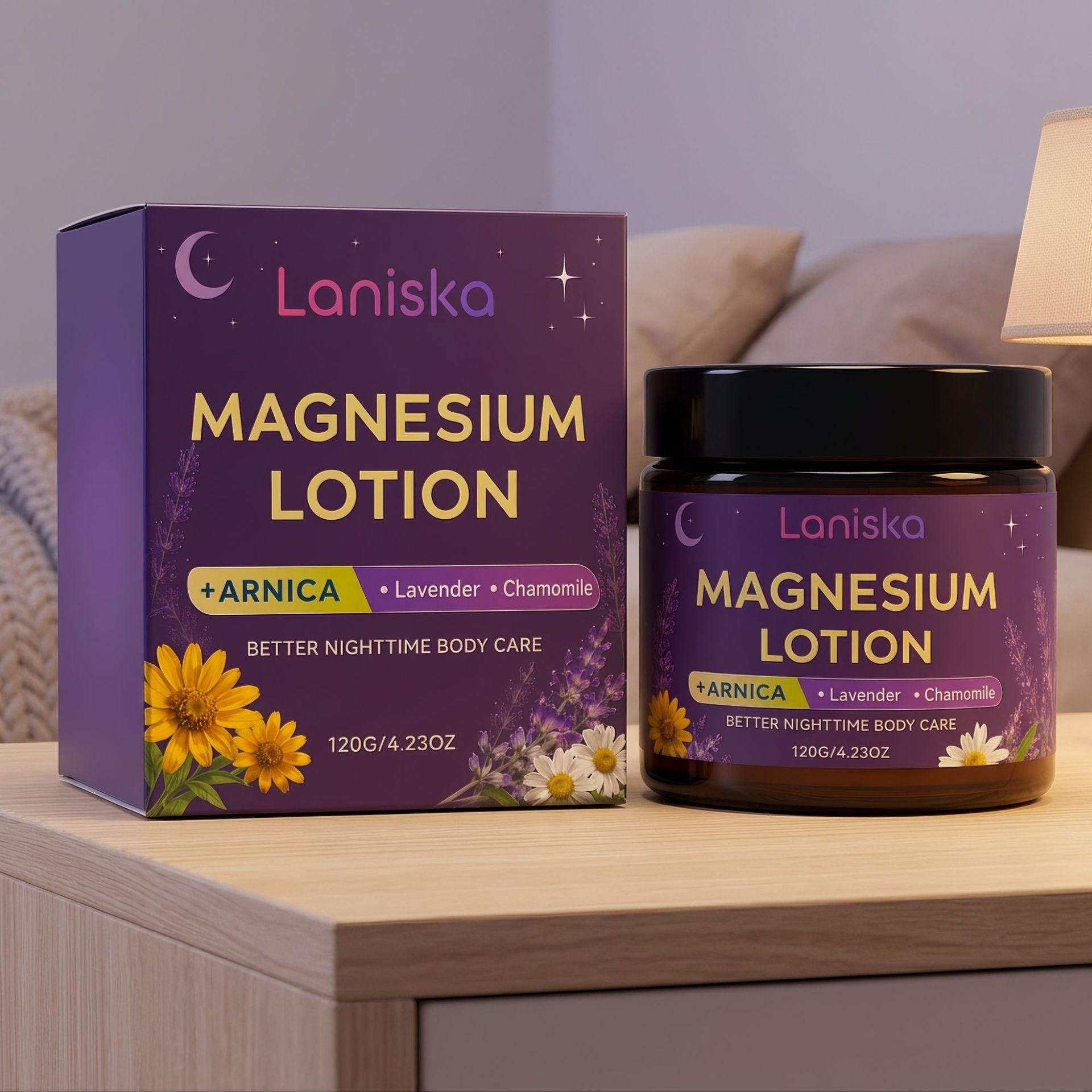 Hydratant et apaisant soin du corps Crème de magnésium de nuit