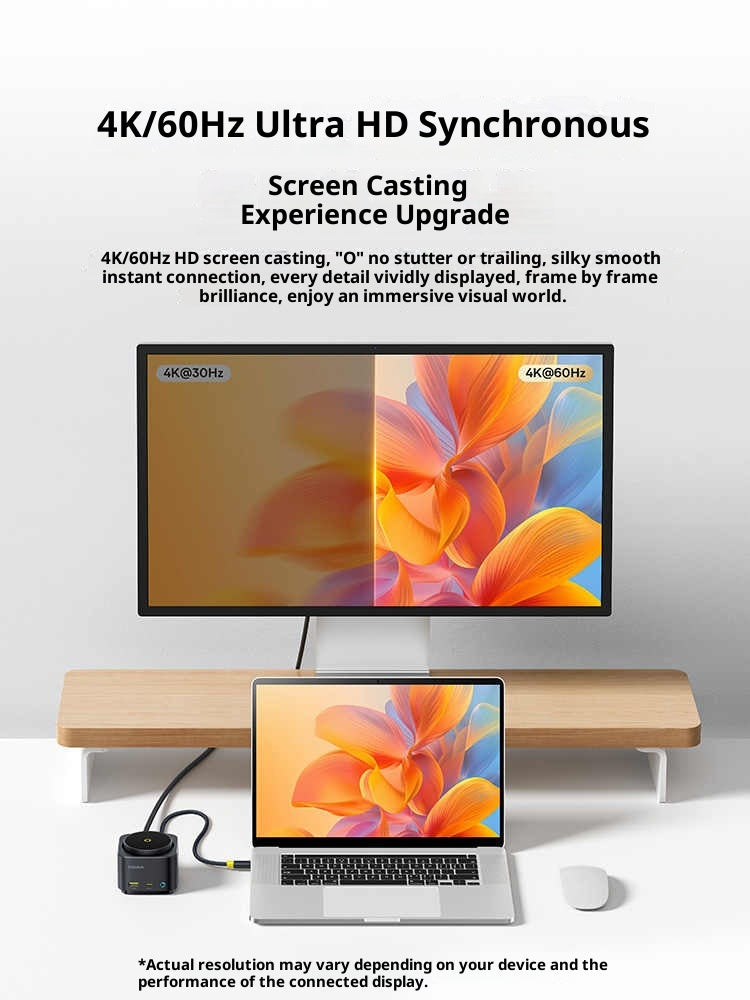 USB Plug Câble multi-ports Seperater Typec Expansion Dock Hdmi Screen Converter