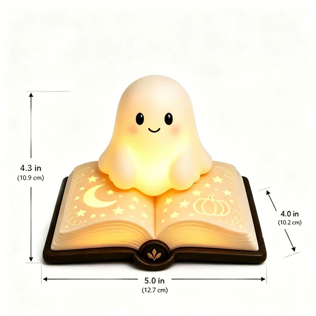 Halloween Glowing Magic Book Ghost Night Light